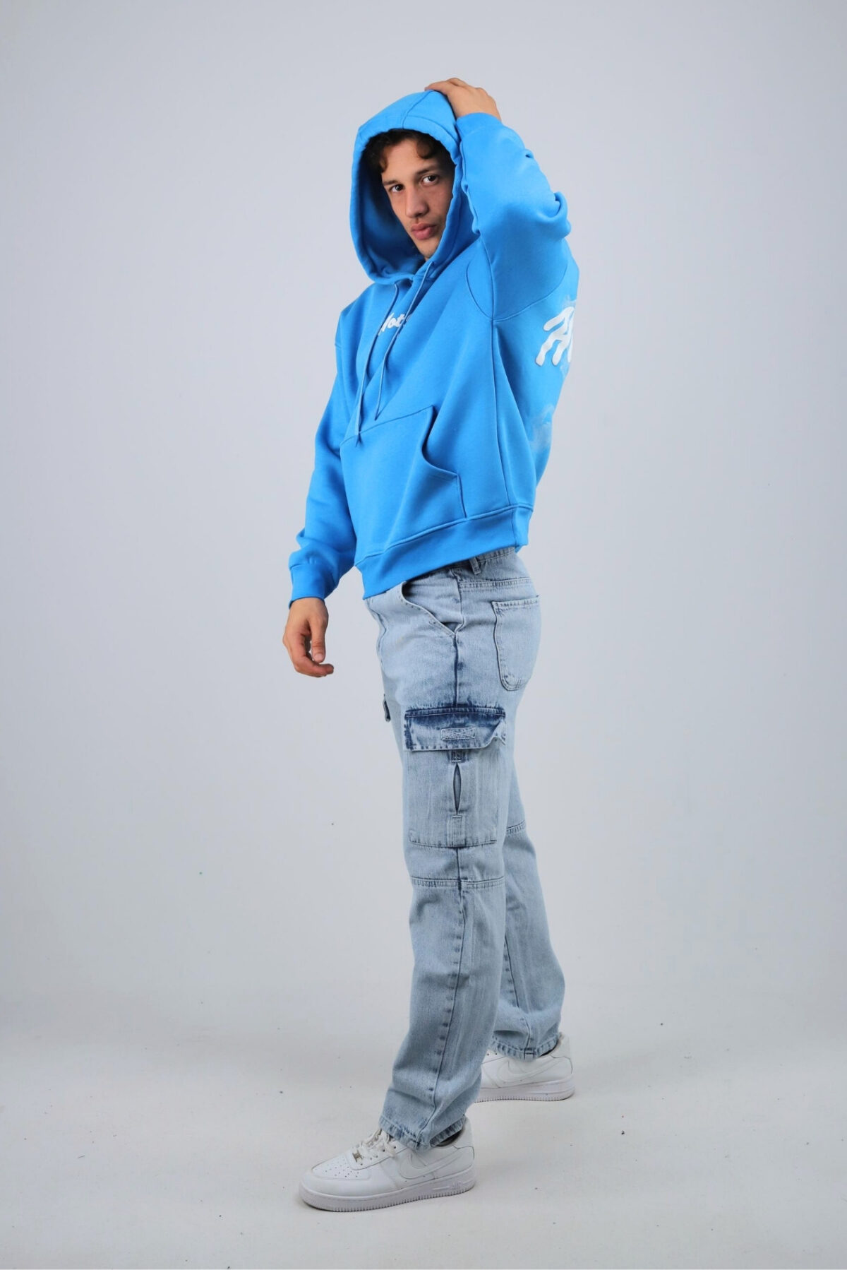 Hot Star Mavi Hoodie