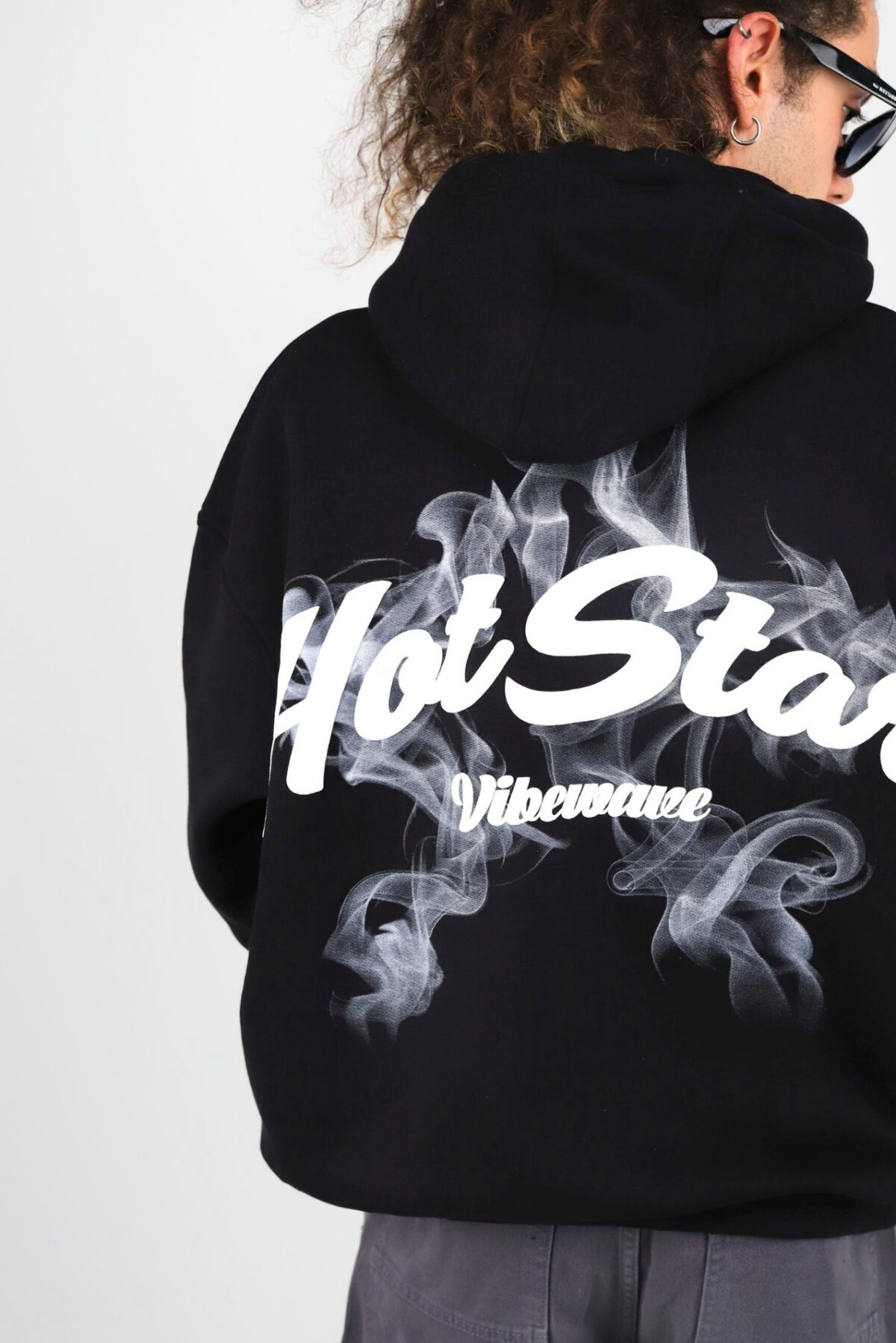 Hot Star Siyah Hoodie