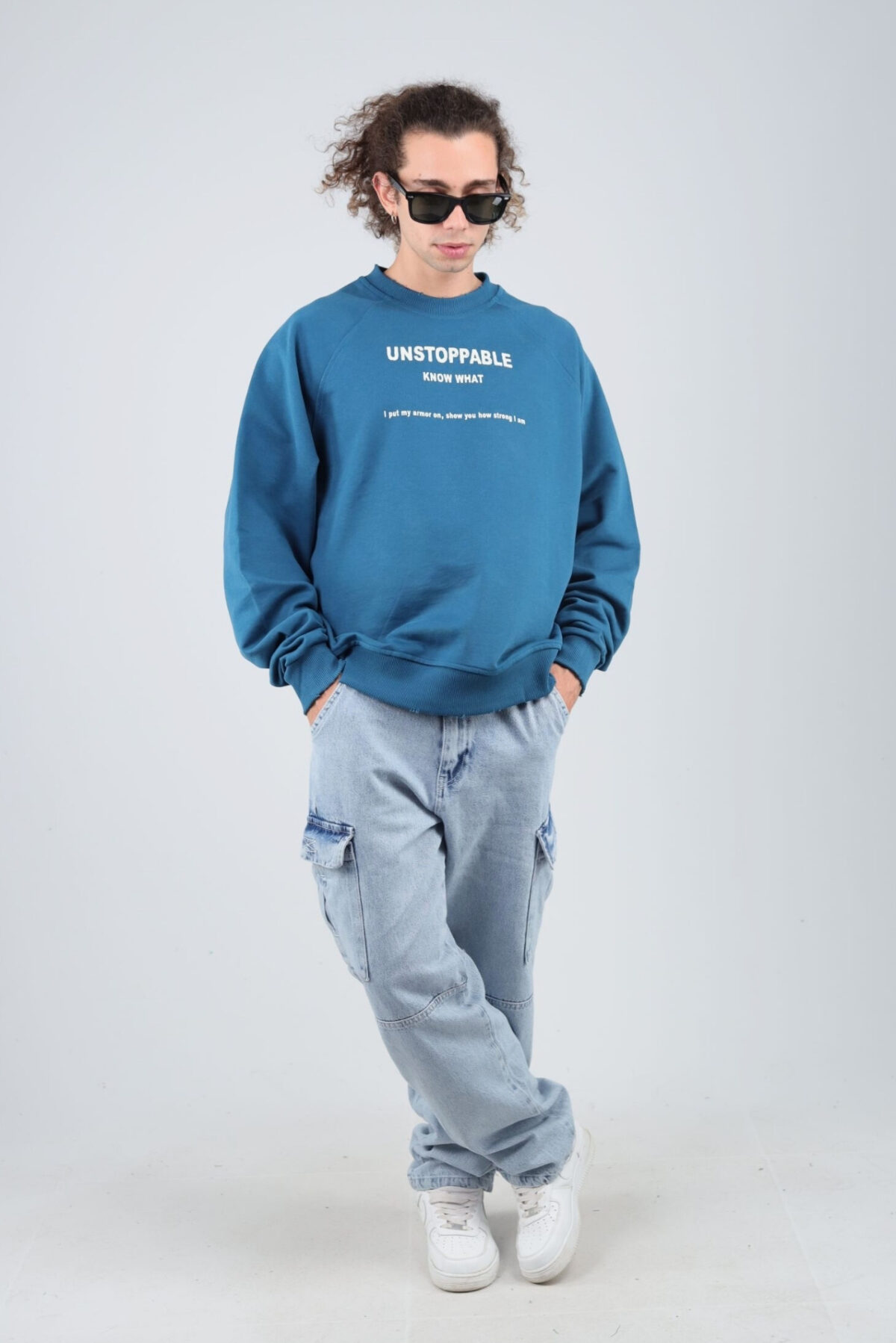 Unstoppable Petrol Mavi Sweatshirt