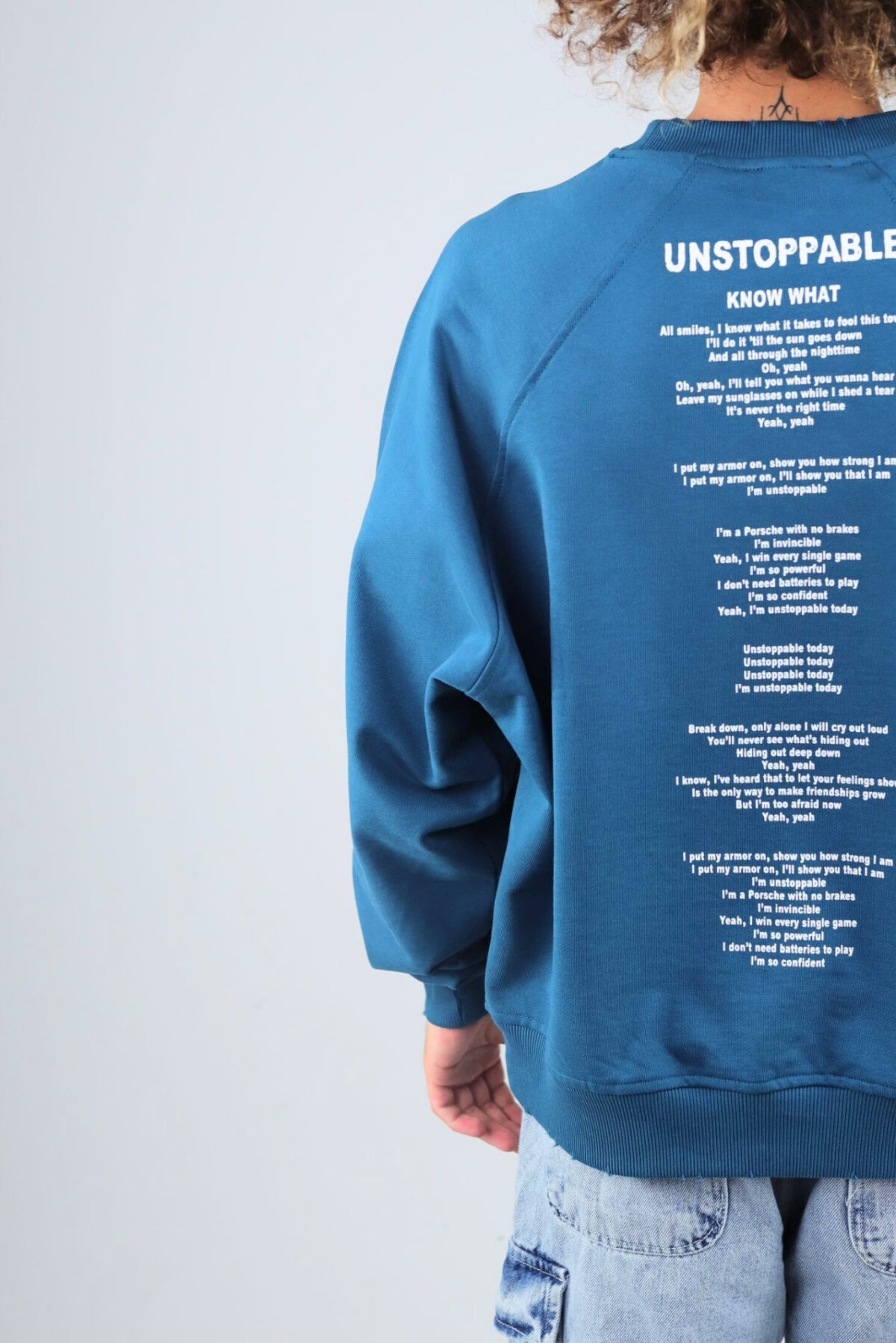 Unstoppable Petrol Mavi Sweatshirt