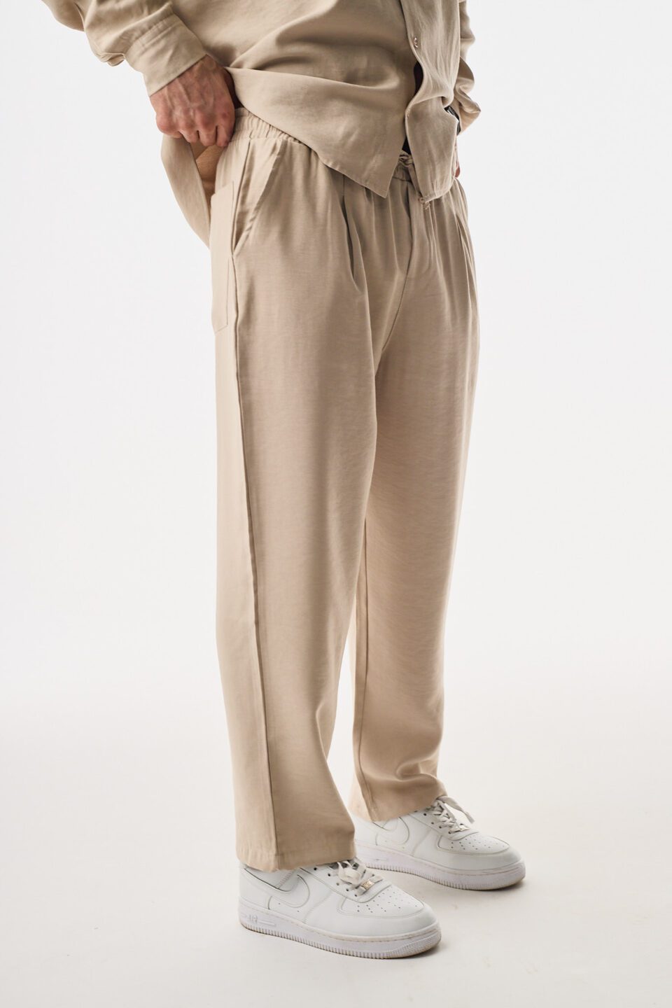 Beg Baggy Bej Pantolon