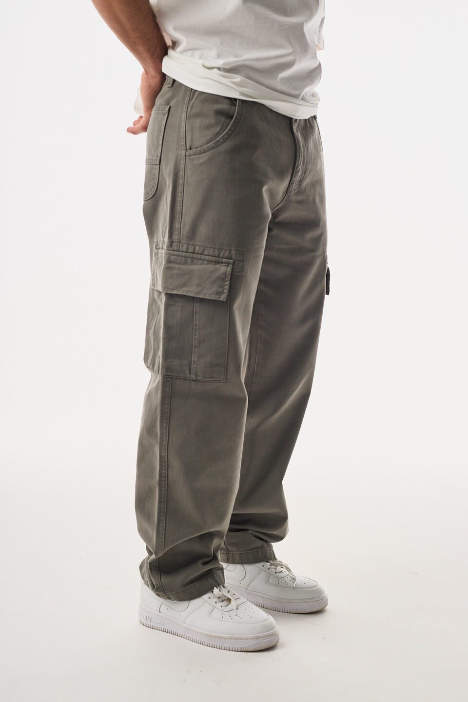 Gabardin Haki Kargo Pantolon