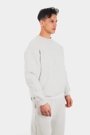 Basic Gri Melanj Sweatshirt