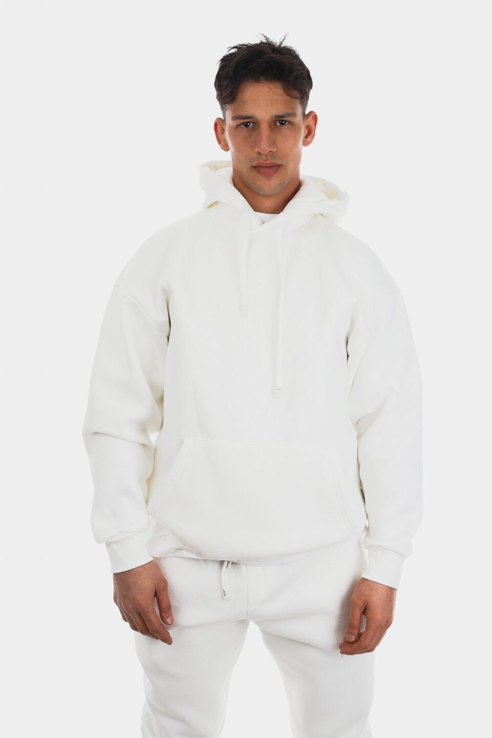 Basic Beyaz Hoodie