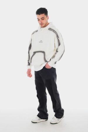 Karartma System Beyaz Hoodie