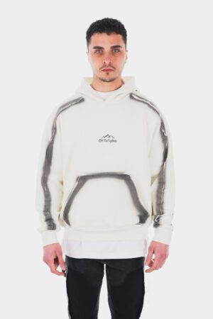 Karartma System Beyaz Hoodie