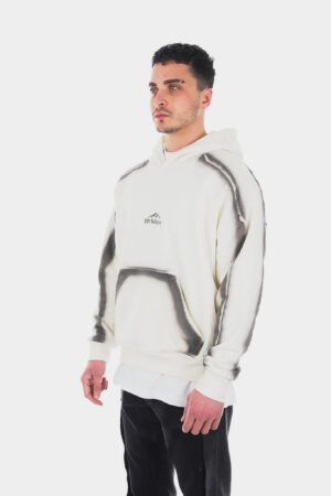Karartma System Beyaz Hoodie