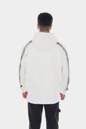 Karartma System Beyaz Hoodie