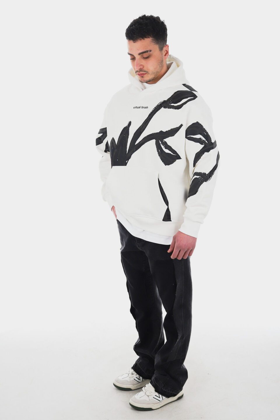 Pençe Beyaz Hoodie