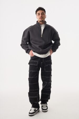 102-Yar_m-Fermuar-Antrasit-Basic-Sweatshirt