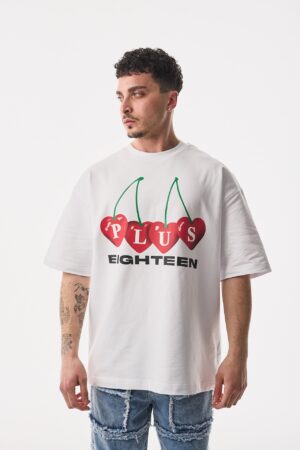 119-Cherry-Heart-Beyaz-T-Shirt