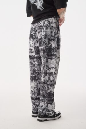 132-Allover-Urban-Siyah-Beyaz-Baggy-Para-t-Pantolon-1