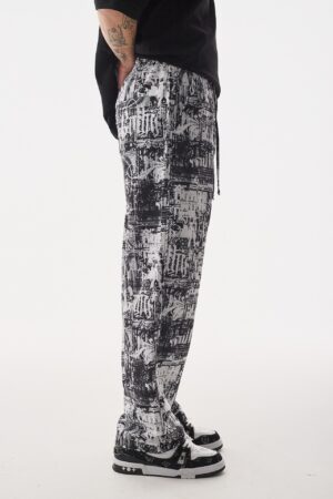 132-Allover-Urban-Siyah-Beyaz-Baggy-Para-t-Pantolon-2