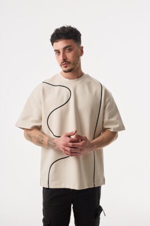 133-Vortex-Bej-T-Shirt