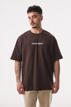 177-Give-Break-Kahverengi-T-Shirt-1