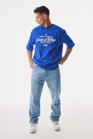 203-Fleur-Saks-Mavi-T-Shirt