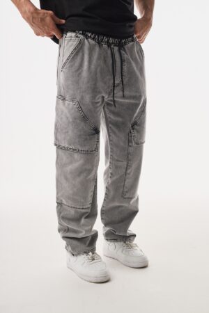 259-Beli-Lastikli-Baggy-Gri-Kot-Pantolon