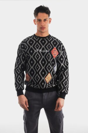 276-B-Yaka-Etnik-Siyah-Sweatshirt