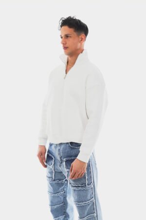 282-Tek-Yaz_-Yar_m-Fermuar-Beyaz-Sweatshirt