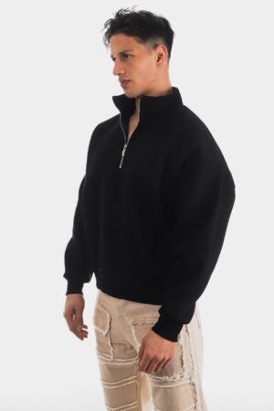 287-Yar_m-Fermuar-Siyah-Basic-Sweatshirt-4