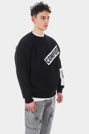 293-Confused-Siyah-B-Yaka-Sweatshirt-3