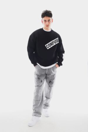 293-Confused-Siyah-B-Yaka-Sweatshirt-6