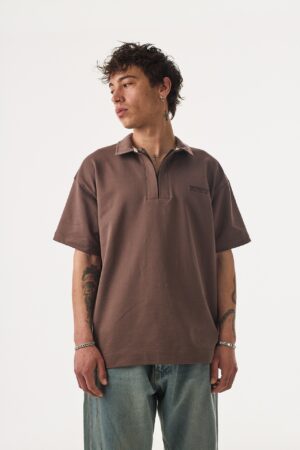 351-410PY001-Blaze-Kahverengi-Polo-Yaka-T-Shirt-1