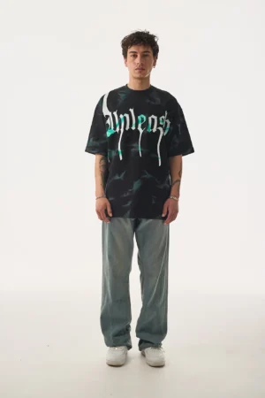 354-410TS007-Unleash-Bask_l_-Siyah-T-Shirt