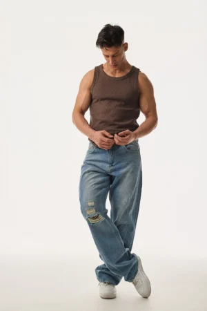 369-410AT003-Premium-Fitilli-Tank-Top-Kahverengi-Atlet