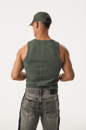370-410AT004-Premium-Fitilli-Tank-Top-Ye-il-Atlet-2