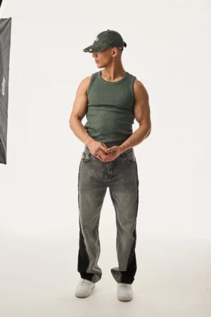 370-410AT004-Premium-Fitilli-Tank-Top-Ye-il-Atlet