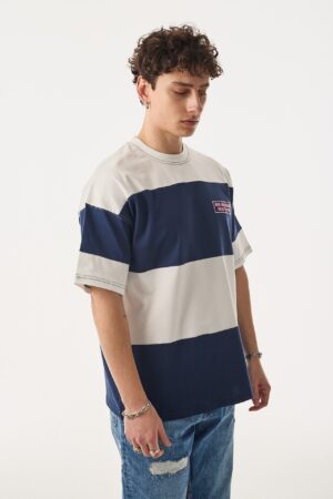 385-410TS018-Posh-Par-al_-Mavi-Beyaz-T-Shirt