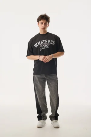 391-410TS023-Whatever-Siyah-T-Shirt