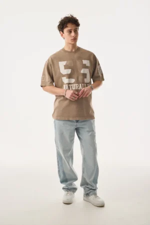 393-410TS025-Naturally-55-Kahverengi-T-Shirt