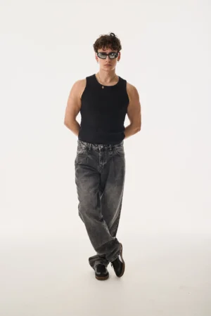 405-410AT005-Premium-Fitilli-Tank-Top-Siyah-Atlet