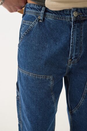 407-410KPT012-Hip-Carpenter-Baggy-Mavi-Kot-Pantolon-2