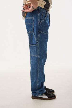 407-410KPT012-Hip-Carpenter-Baggy-Mavi-Kot-Pantolon-3
