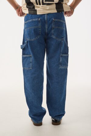 407-410KPT012-Hip-Carpenter-Baggy-Mavi-Kot-Pantolon