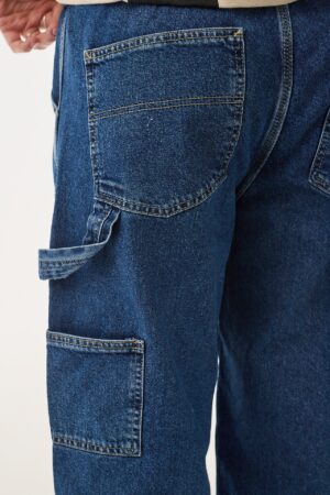 407-410KPT012-Hip-Carpenter-Baggy-Mavi-Kot-Pantolon-4