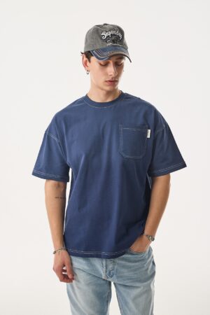 439-410TS041-Rogue-Yumu-ak-Doku-Cepli-Lacivert-T-Shirt