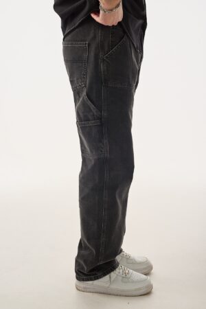 448-410KPT014-Hip-Carpenter-Siyah-Baggy-Kot-Pantolon-3