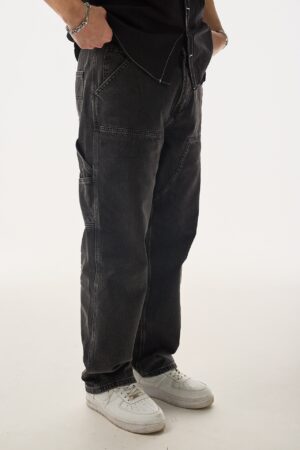 448-410KPT014-Hip-Carpenter-Siyah-Baggy-Kot-Pantolon-6
